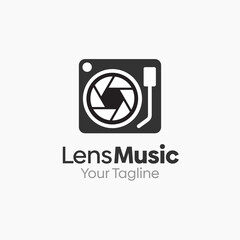 Lens Music Logo Design Template. Good for Business, Agency, Community and Organization