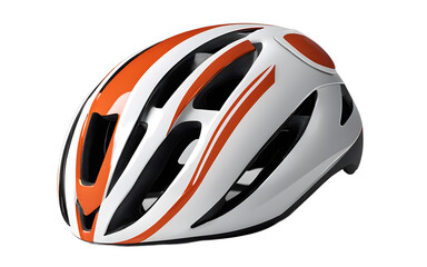 Fototapeta premium A high-performance track cycling helmet with a visor, isolated on a empty plain background