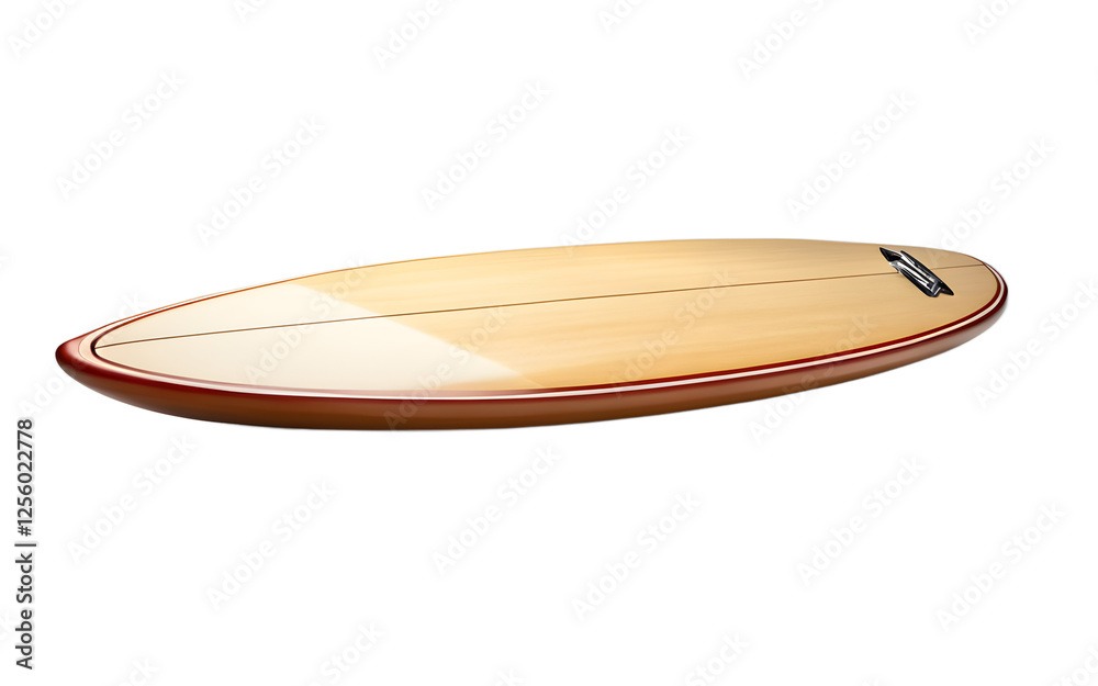 Aufkleber A high-quality surfboard with a waxed surface, isolated on a empty plain background