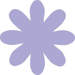 Flower clip art design on plain white transparent isolated background for card, shirt, hoodie, sweatshirt, apparel, card, tag, mug, icon, poster or badge