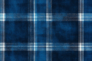 Classic Blue Tartan Seamless Plaid Pattern