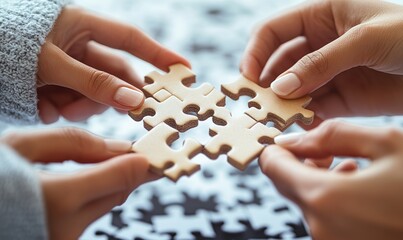 团队协作拼图中的合作与智慧