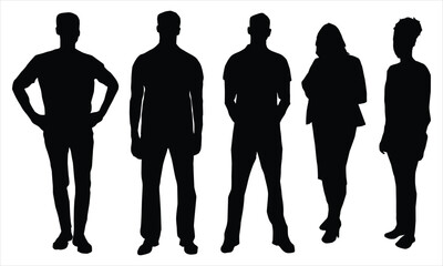vector silhouettes of people