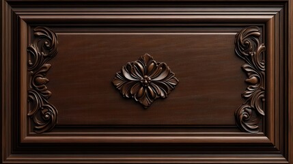 Luxury Wood Paneling Background Featuring Classic Frame Patterns for Premium Interiors
