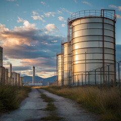 Obraz premium oil storage tanks