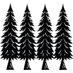 Obraz premium set of trees