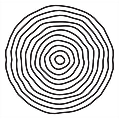 irregular concentric circles  as tree growth rings
