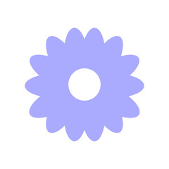 Flower clip art design on plain white transparent isolated background for card, shirt, hoodie, sweatshirt, apparel, card, tag, mug, icon, poster or badge