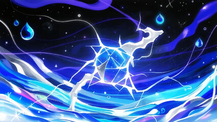 abstract blue background with stars