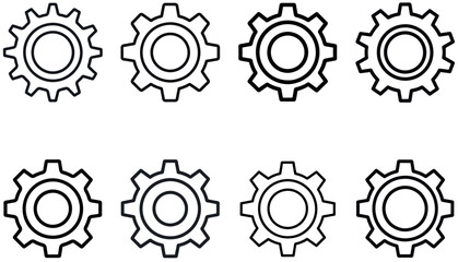 Simple Gear Icon Representing Settings or Options