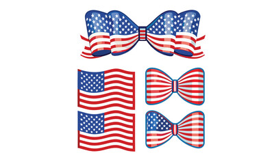 Fototapeta premium american flag bow vector