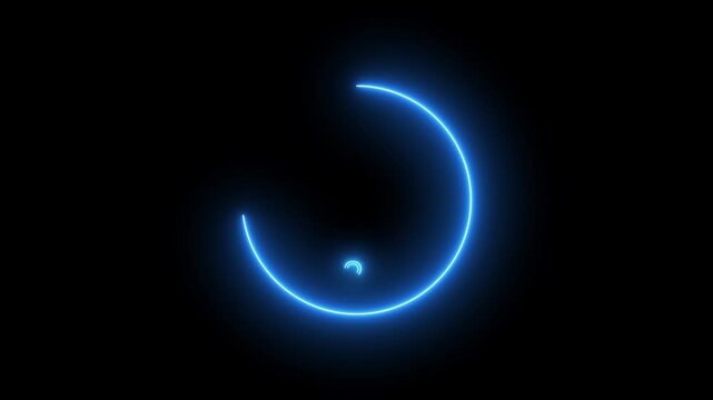 Neon Light Animated Question Mark with Colorful Abstract Wave Particles