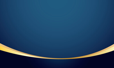 Obraz premium Abstract blue gold curve gradient background