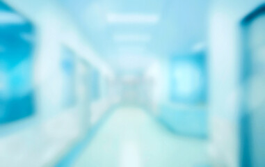 Blur background blur perspective view of hospital building interior or clinical hallway indoor 
