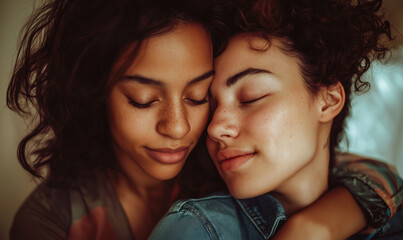 Celebrating marriage equality empowering lgbtq love diversity and inclusion during pride month in an intimate embrace