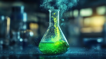 Scientific Experiment: Ethereal Green Reaction in a Laboratory