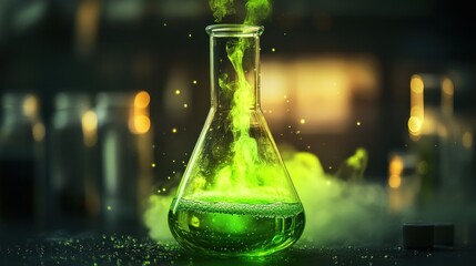 Eerie Green Potion: A Mystical Chemistry Experiment