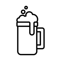 beer icon, simple flat style, illustration, logo sign symbol pictogram template, for ui or ux isolated on white for mobile app, editable