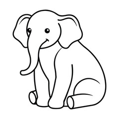 elephant is sitting
