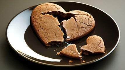 Broken Heart Shaped Cookie
