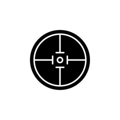 aim icon Flat symbol set outline