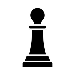 chess pawn icon Flat symbol set outline
