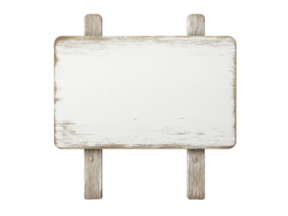 Blank protest sign on wooden stick with transparent background