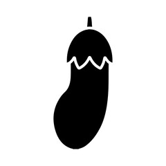 eggplant icon Flat symbol set outline