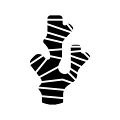 ginger icon Flat symbol set outline