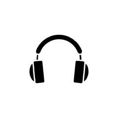 headphone icon Flat symbol set outline