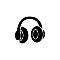 headphone icon Flat symbol set outline