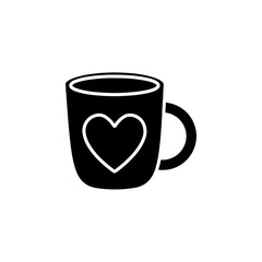 mug icon Flat symbol set outline