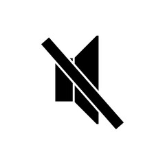 no volume icon Flat symbol set outline