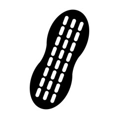 peanut icon Flat symbol set outline