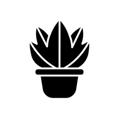 plant icon Flat symbol set outline