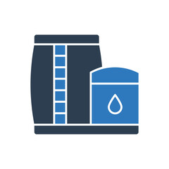 Oil Storage Tank Icon - Refinery Icon