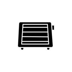 room heater icon Flat symbol set outline