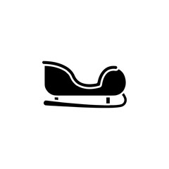 sleigh icon Flat symbol set outline