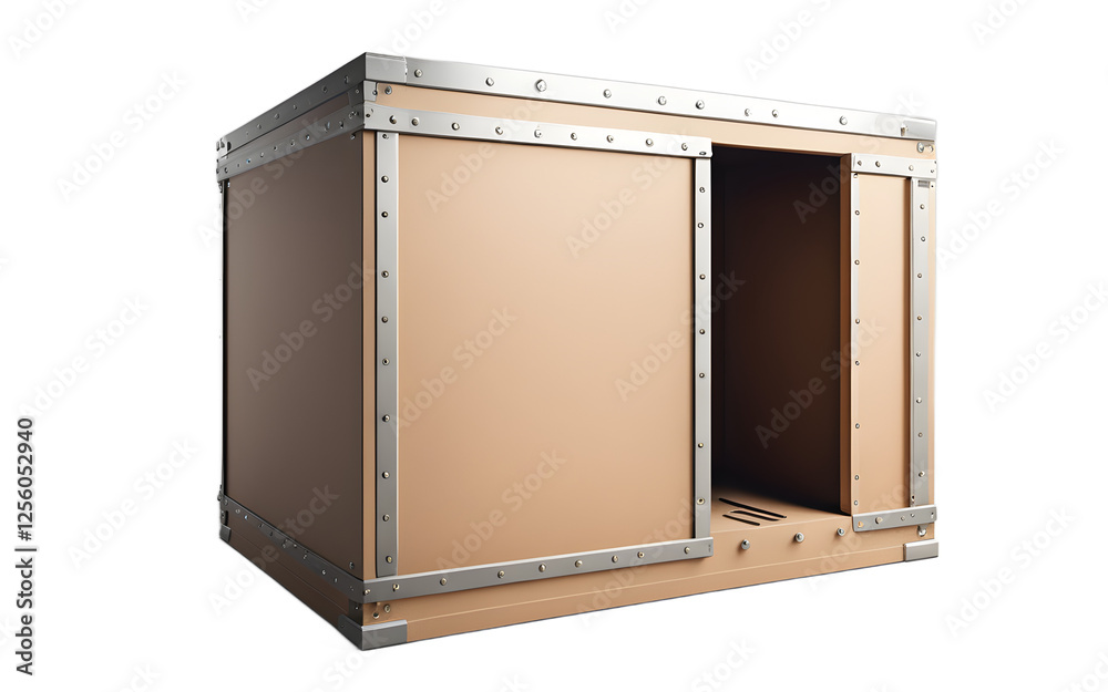 Poster a lightweight parkour training vault box, isolated on a empty plain background