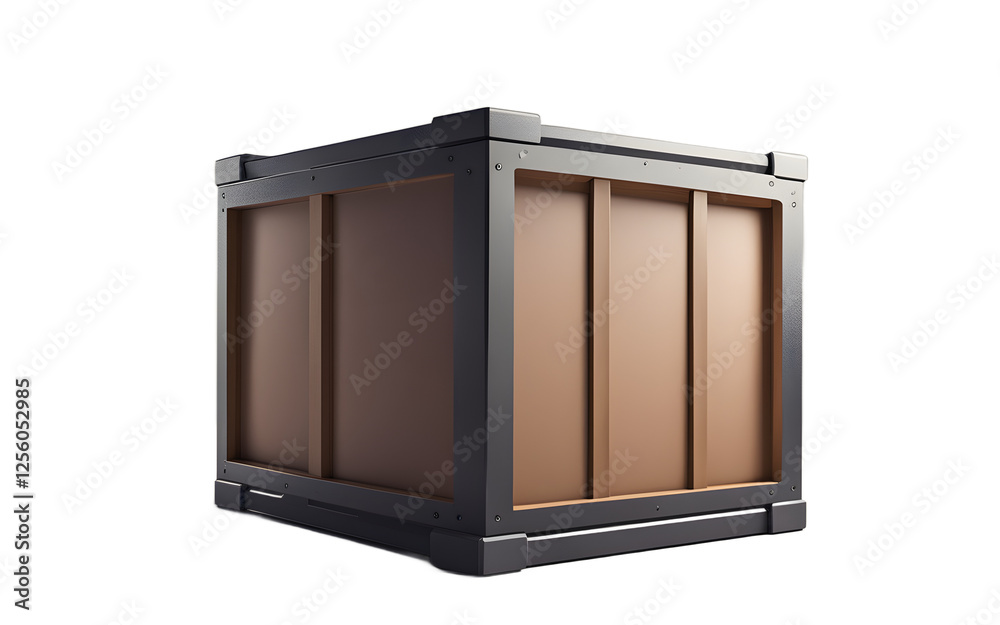 Poster a lightweight parkour training vault box, isolated on a empty plain background
