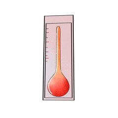 Wall Thermometer Showing Hot Temperature Illustration