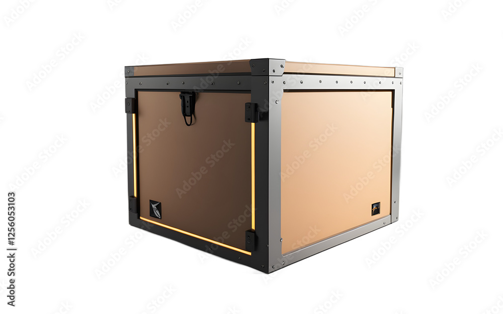 Poster a lightweight parkour training vault box, isolated on a empty plain background