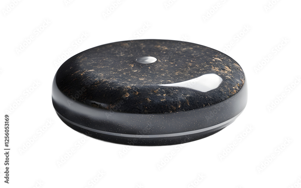 Aufkleber a modern curling stone with a polished granite finish, isolated on a empty plain background