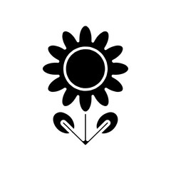 sunflower icon Flat symbol set outline