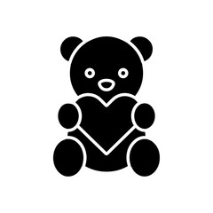 teddy icon Flat symbol set outline