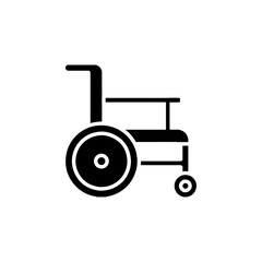 wheel chair icon Flat symbol set outline