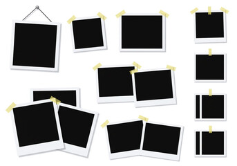 A collection of polaroid photos pinned to a corkboard, showcasing various memories and moments.