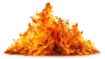 Fiery Blaze Isolated on White
