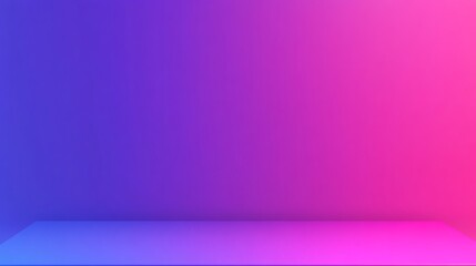 Gradient backdrop, empty platform, vibrant colors, product display
