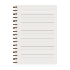 Blank Notebook Page with Lined Design for Notes or Journals